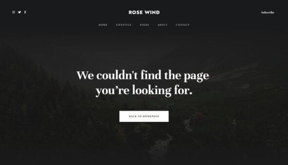 rose wind personal blog elementor template kit