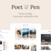 poet pen personal blog elementor template kit