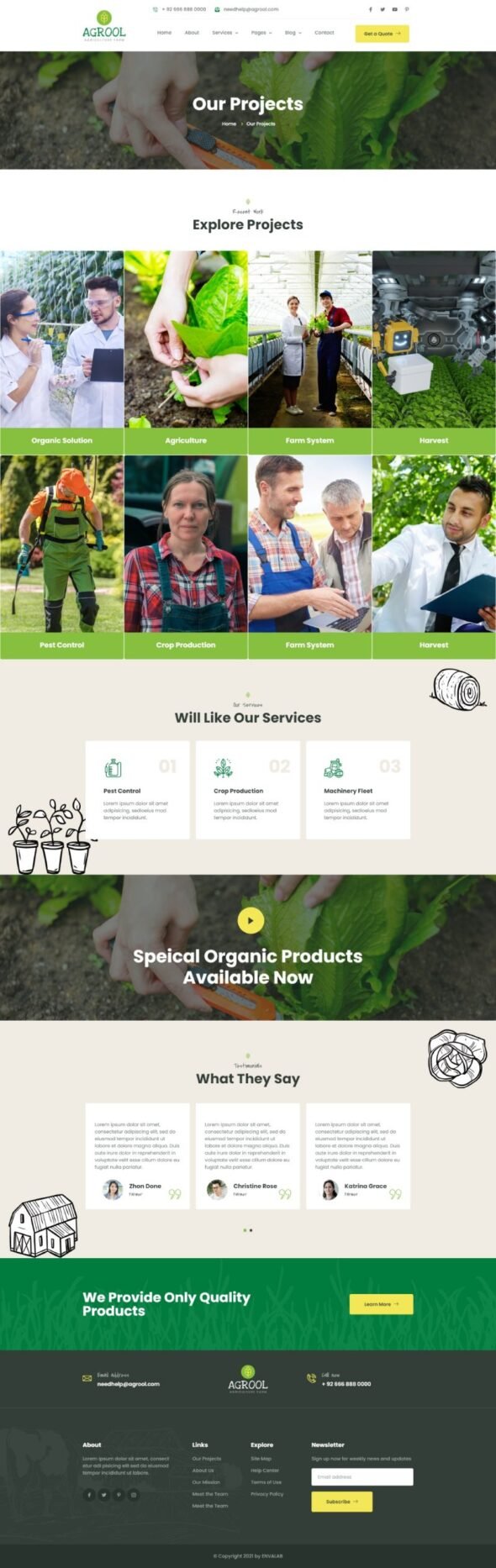 Agrool - Agriculture Farming Elementor Template Kit