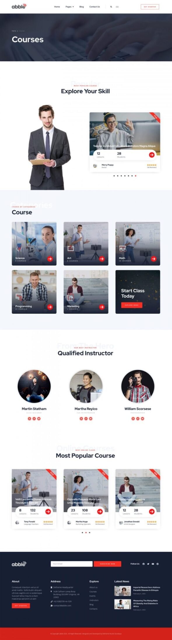 Online Learning & Education Elementor Template Kit