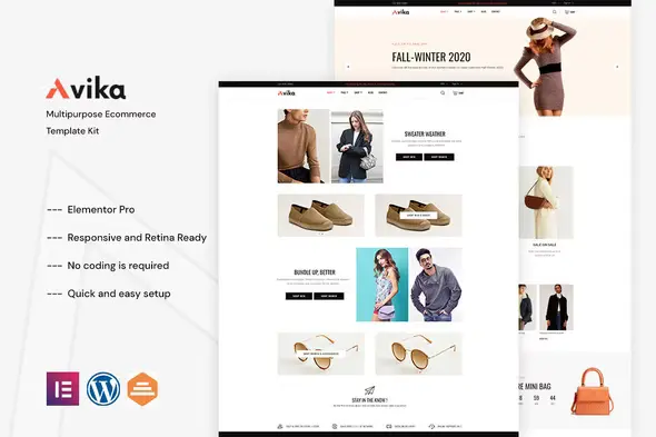 Avika - Multipurpose E-Commerce Elementor Pro Template Kit