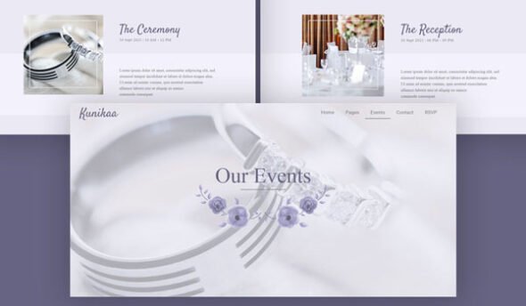 kunikaa wedding invitation elementor template kit