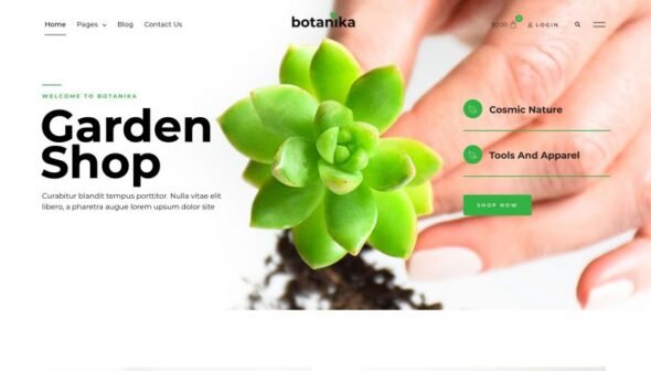 Botanika Botanical Garden Shop WooCommerce Elementor Template Kit