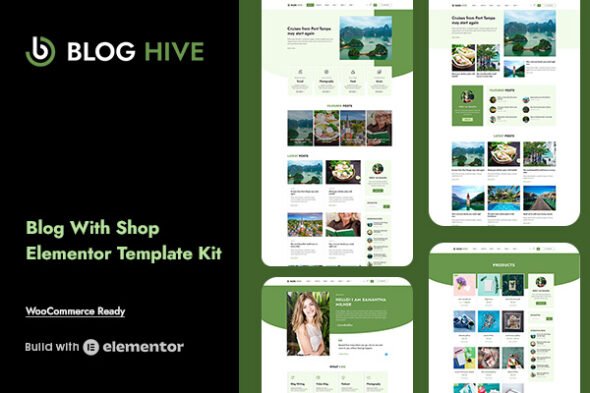 blog hive personal blog elementor template kit
