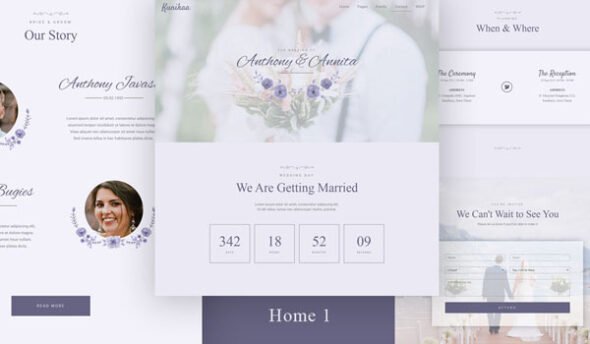 kunikaa wedding invitation elementor template kit