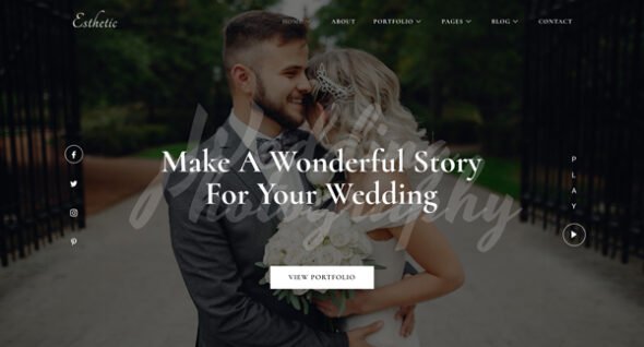 Esthetic – Wedding Photography Elementor Template Kit