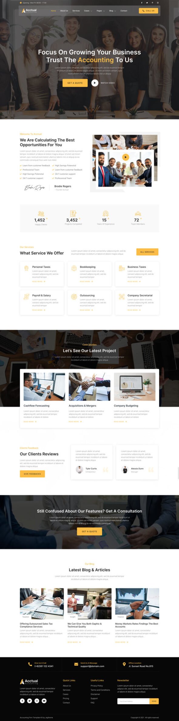 Acctual – Accounting Firm Elementor Template Kit