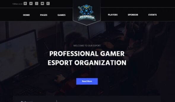 Assasin | eSport & Gaming Elementor Template Kit