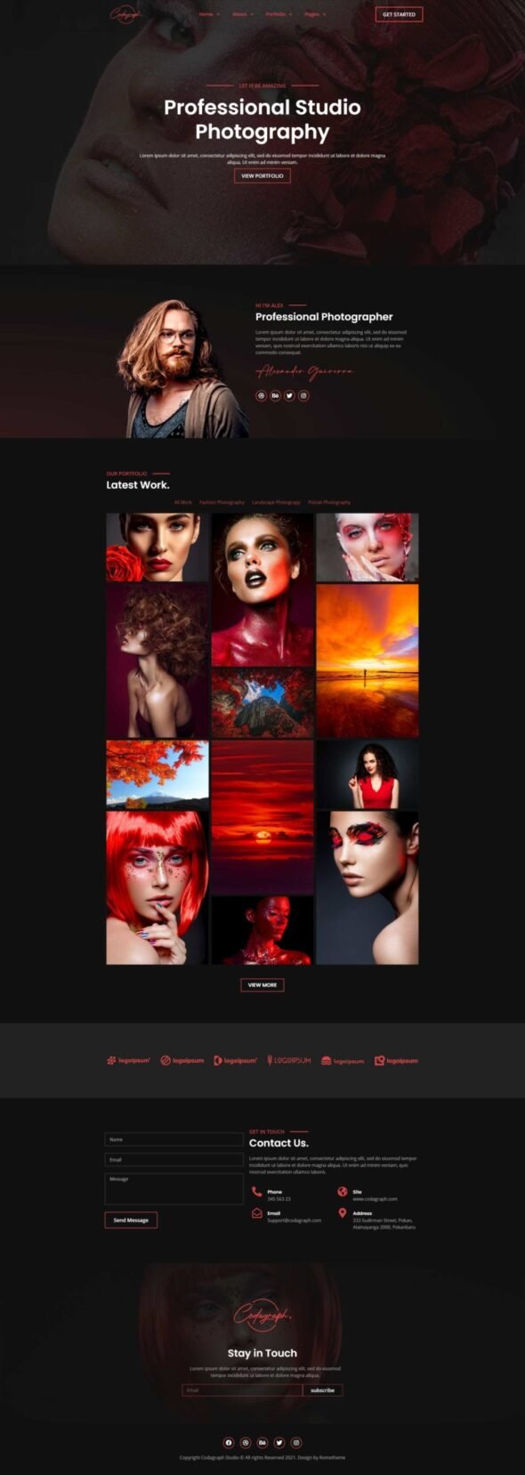 Codagraph - Photography & Portfolio Elementor Template Kit