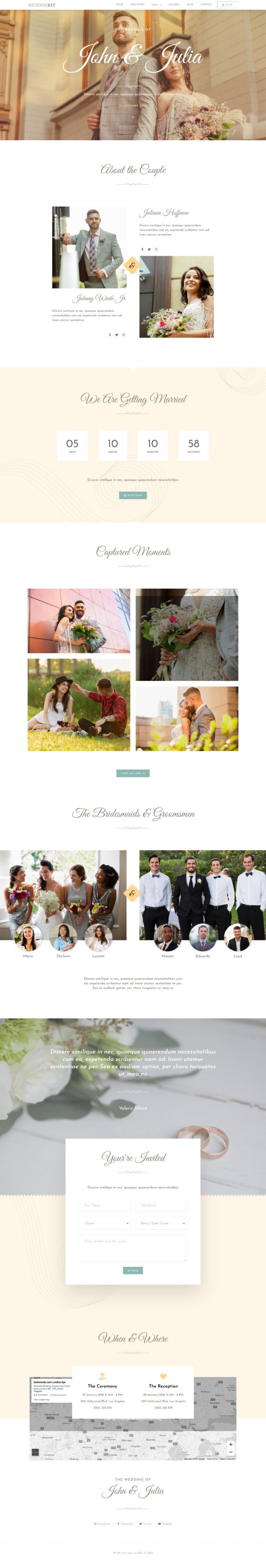 weddingkit invite gallery event elementor template