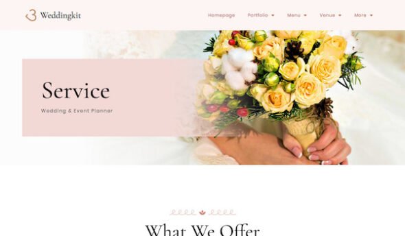 sweeding wedding elementor template kit