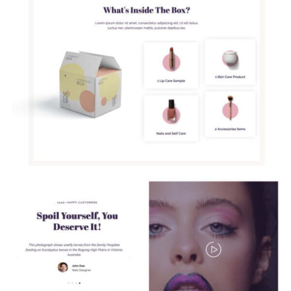 BeautyBox - Subscription Box Elementor Template Kit