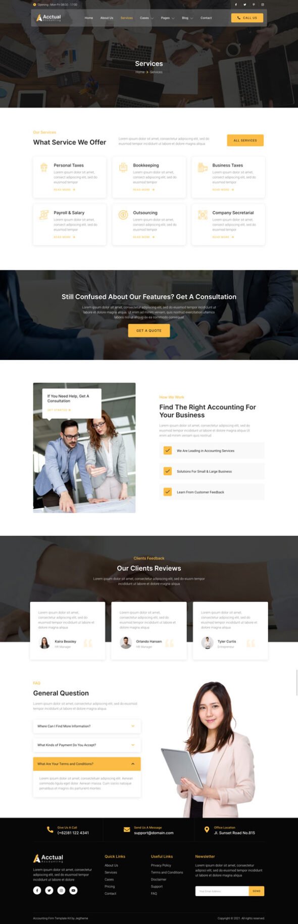 Acctual – Accounting Firm Elementor Template Kit