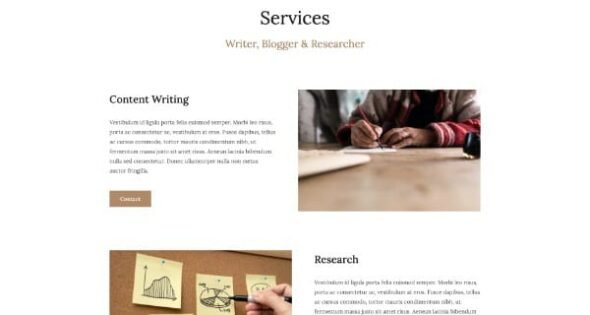 poet pen personal blog website elementor template kit free download