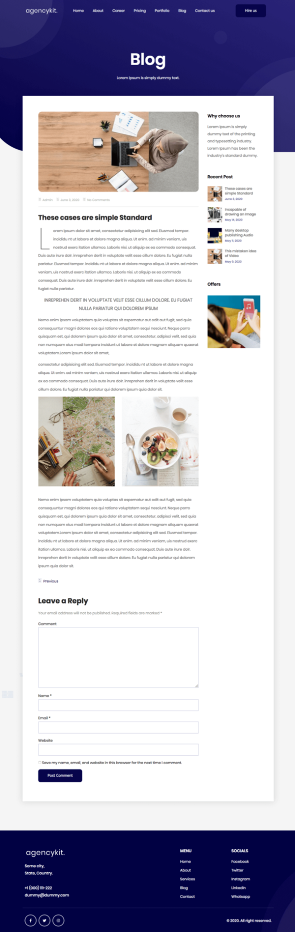 AgencyKit - Portfolio Elementor Template Kit