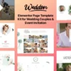 weddon wedding event invitation elementor template kit