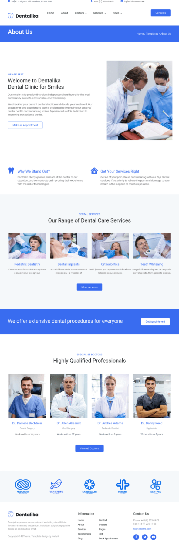 Dentalika — Dental Clinic & Medical Health Elementor Template Kit