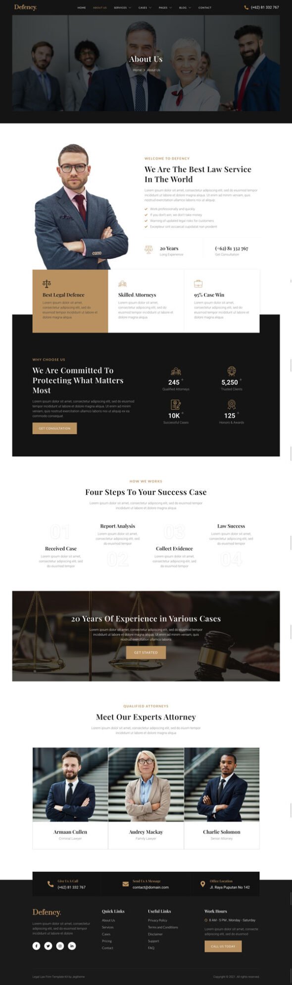 Defency – Law Firm & Lawyer Elementor Template Kit