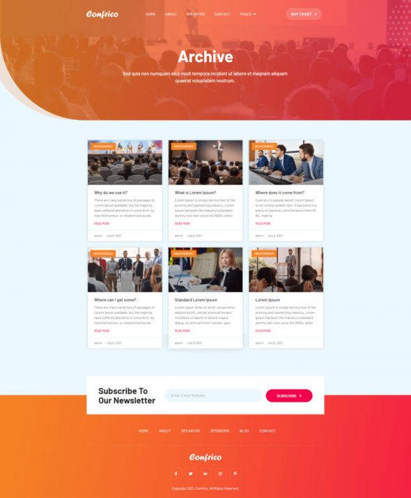 Confrico - Event & Conference Elementor Template Kit