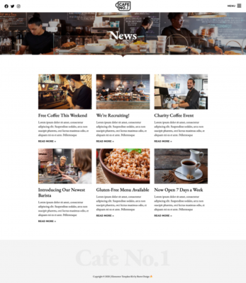 Cafe No.1 – Cafe & Restaurant Template Kit