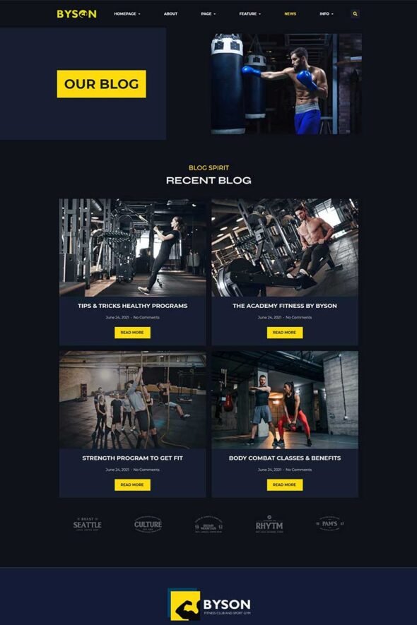 Byson - Fitness & Gym Elementor Template Kit