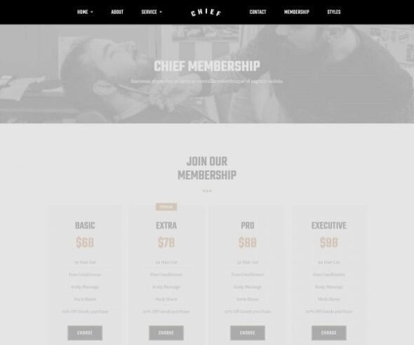 Chief - Modern Barbershop Template Kit