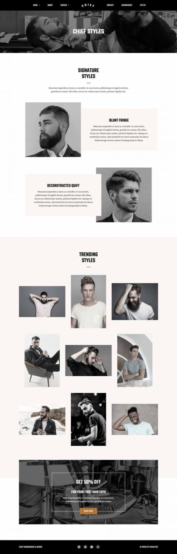 Chief - Modern Barbershop Template Kit