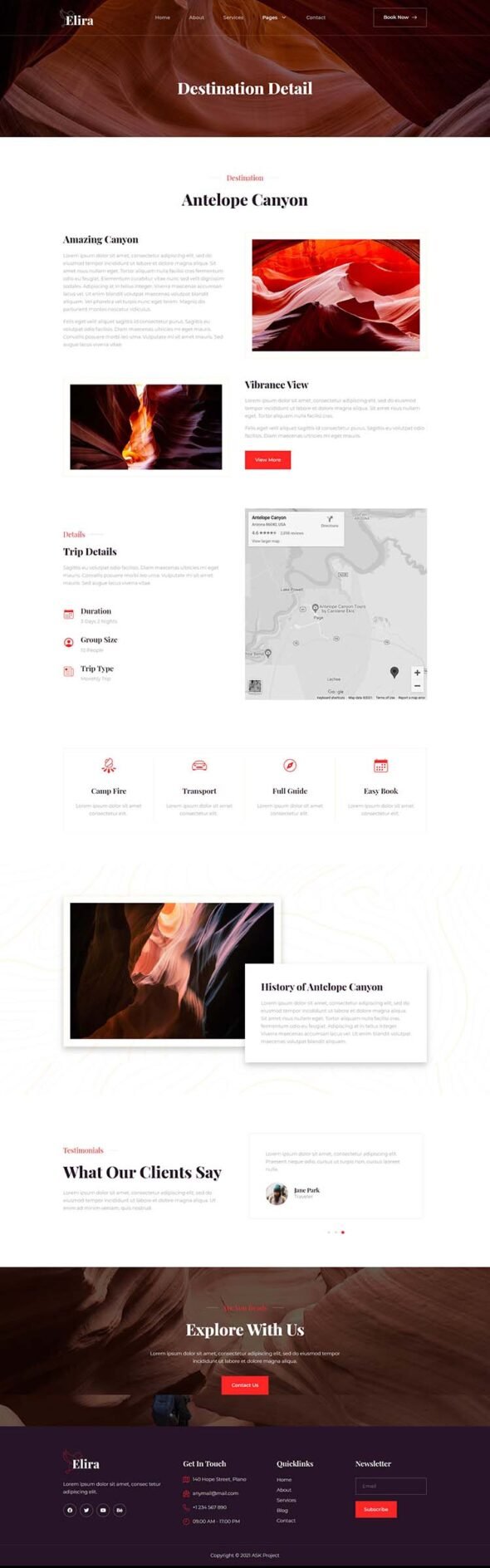 Elira - Adventure Travel & Tourism Elementor Template Kit