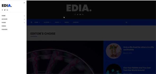 Edia - Blog & Magazine Elementor Template Kit