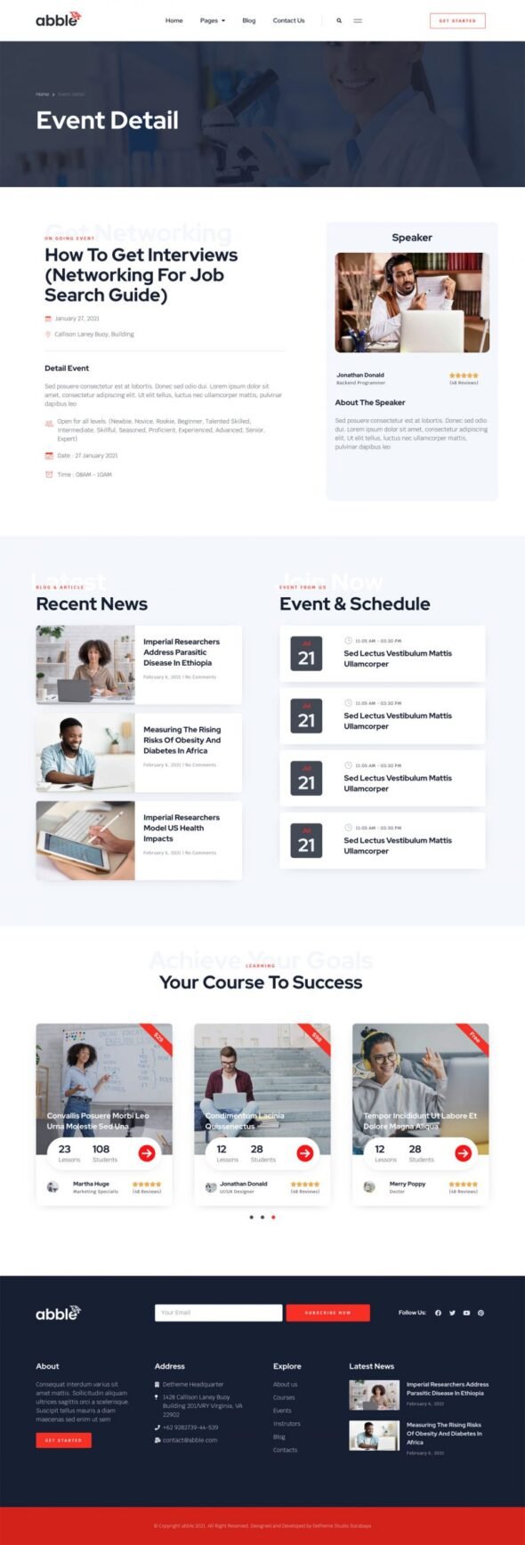 Abble Online Learning & Education Elementor Template Kit