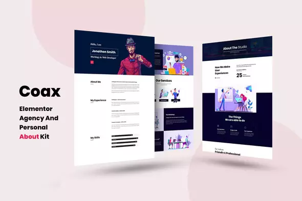 Coax - Agency And Personal About Us Elementor Template Kit