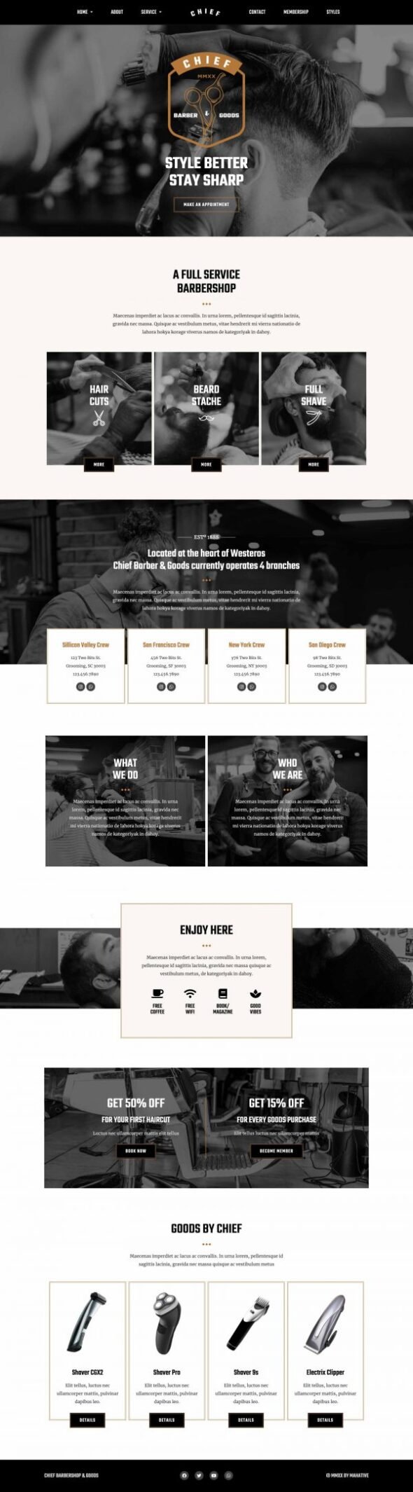 Chief - Modern Barbershop Template Kit