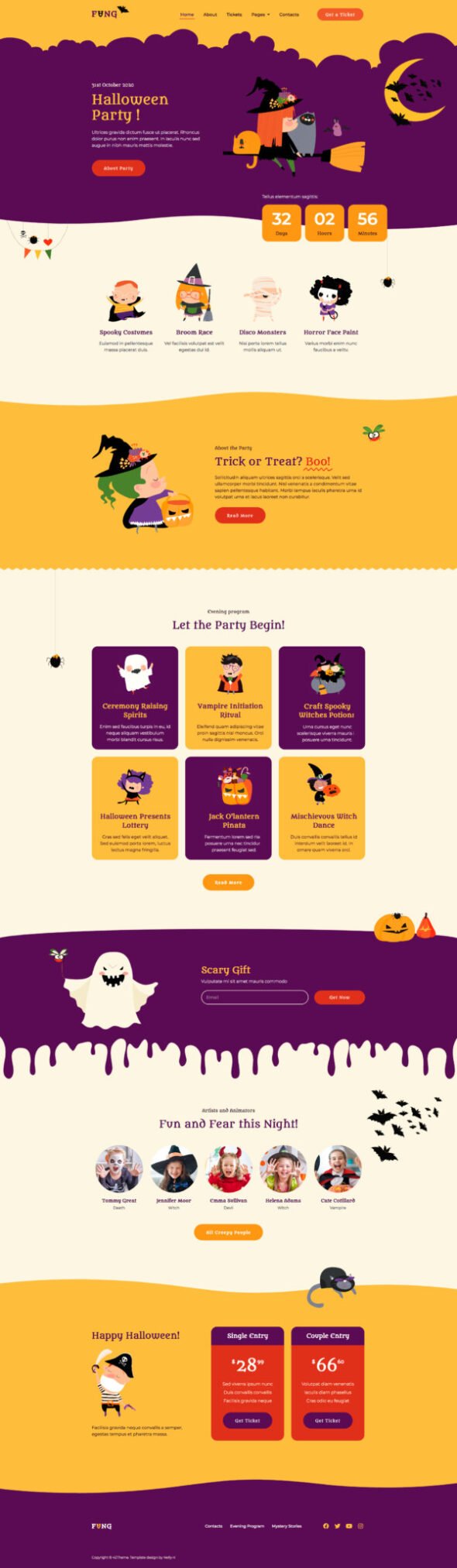 Fang — Halloween Party Elementor Template Kit