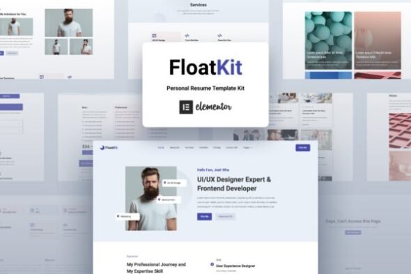 FloatKit - Personal Resume Elementor Template Kit