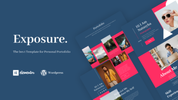 Exposure - Personal Portfolio Wordpress Elementor Template Kit