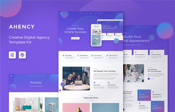 AHENCY - Creative Digital Agency Elementor Template Kit