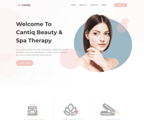 Cantiq - Beauty Spa Salon Therapy Elementor Template Kit