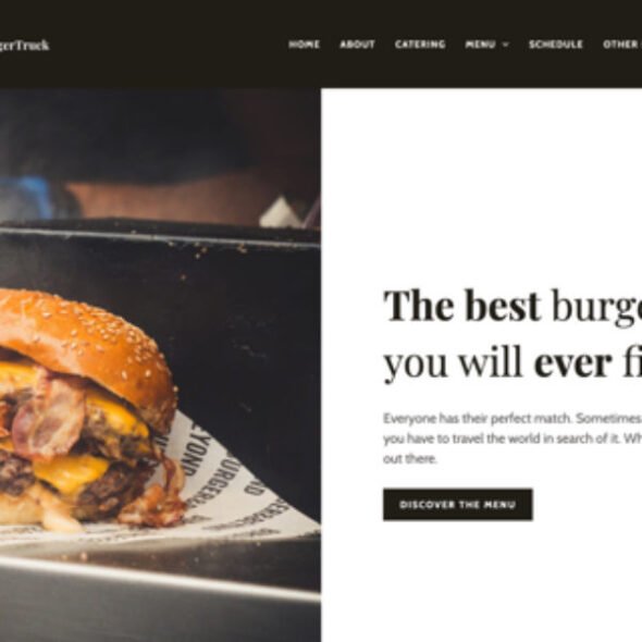 Burger Food Truck - Popup Restaurant Elementor Template Kit