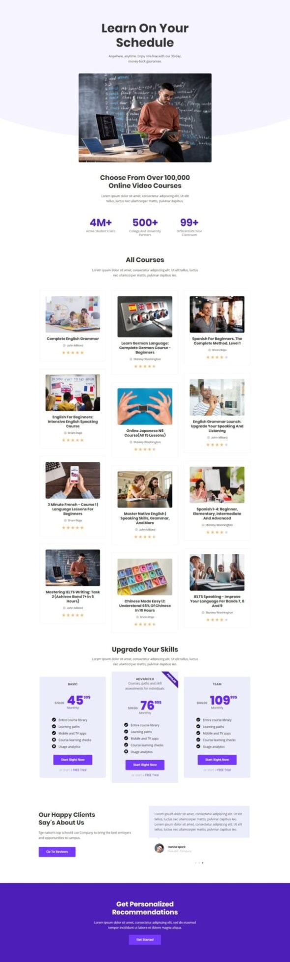 Courso - Online University & Courses Elementor Template Kit