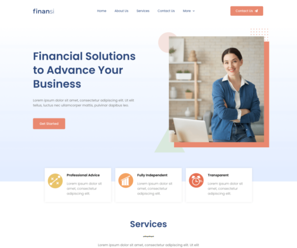 Finansi - Finance & Business Elementor Template Kit
