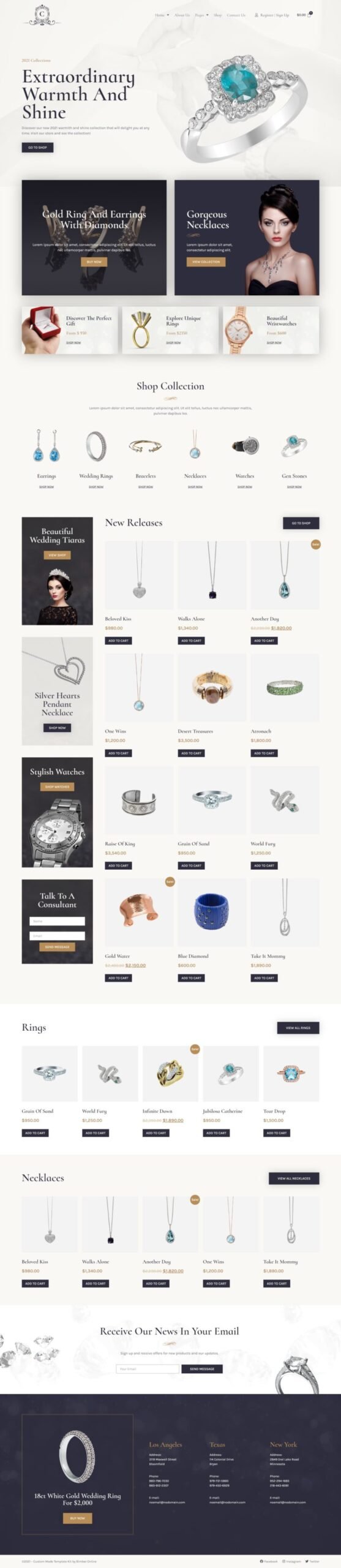 CustomMade - Customized Jewellery & Goldsmith Elementor Template Kit