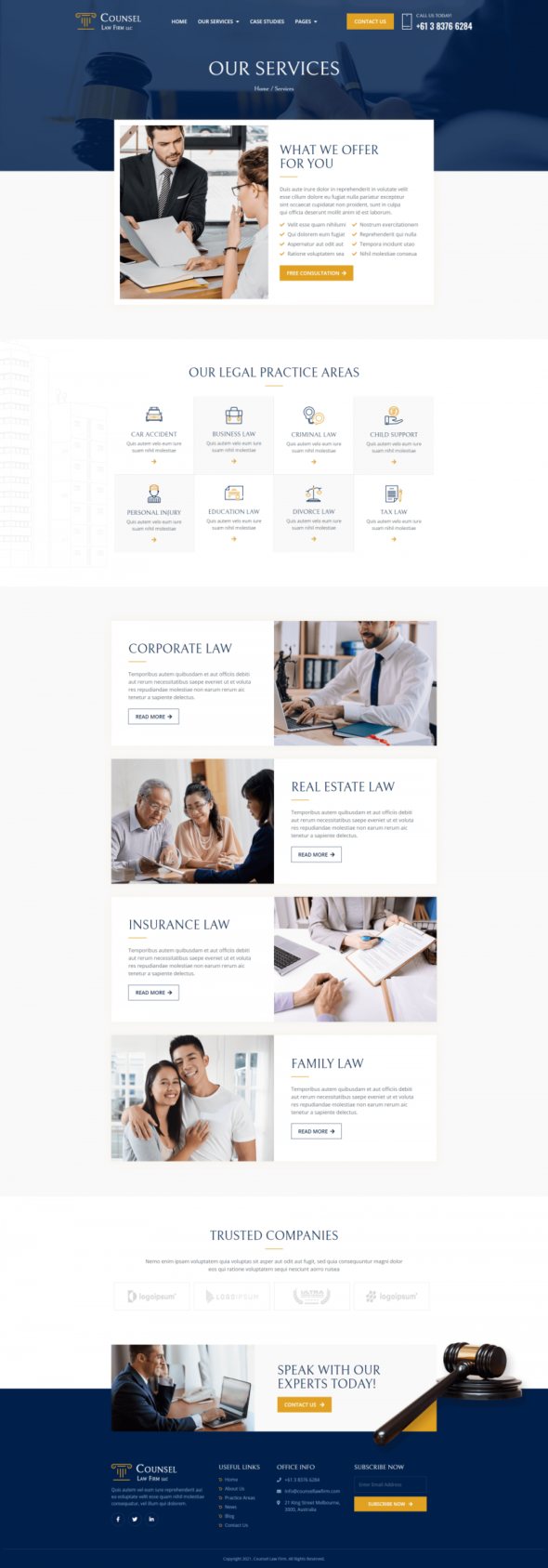 Counsel - Law Firm Elementor Template Kit