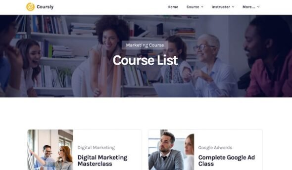 Coursly | Education & Offline Course Elementor Template Kit