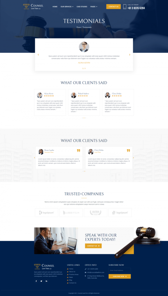 Counsel - Law Firm Elementor Template Kit