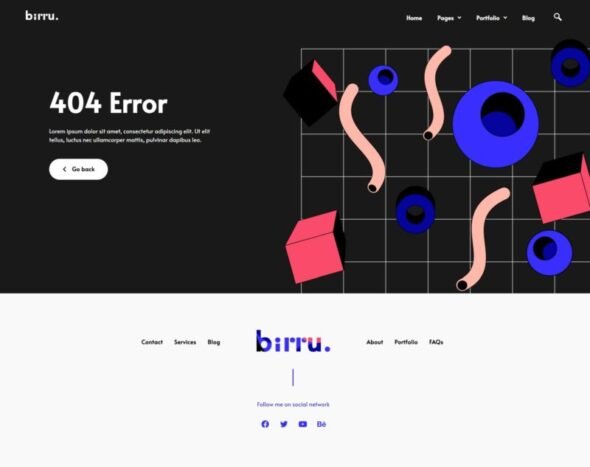 Birru - Simple Portfolio Elementor Template Kit