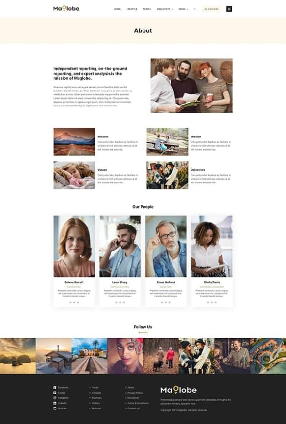 Maglobe - Magazine & News Elementor Template Kit