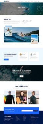 Ozean – Water Sports & Surfing Elementor Template Kit