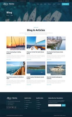 Navine – Yacht Club & Boat Rental Elementor Template Kit