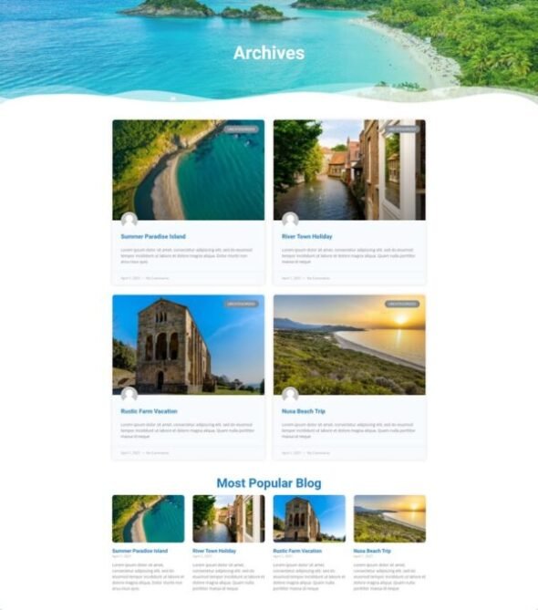 Vacaday - Travel Agency Elementor Template Kit