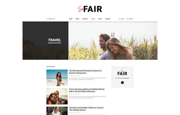 SanFair - Blog Magazine Elementor Template Kit